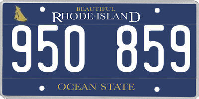 RI license plate 950859