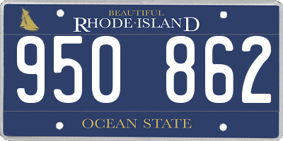 RI license plate 950862