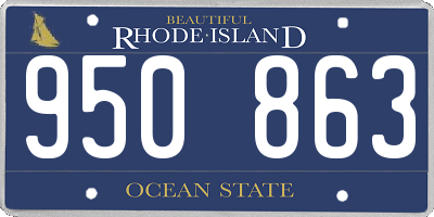 RI license plate 950863