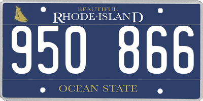 RI license plate 950866