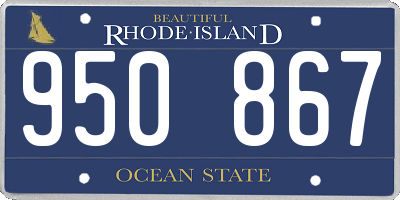 RI license plate 950867