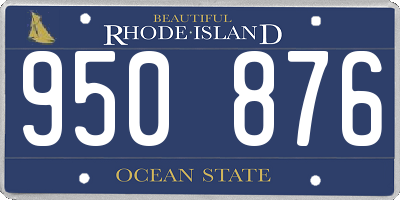 RI license plate 950876