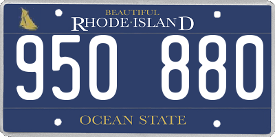RI license plate 950880