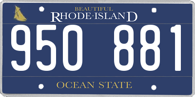 RI license plate 950881