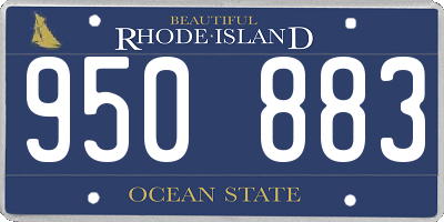 RI license plate 950883
