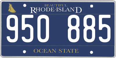 RI license plate 950885