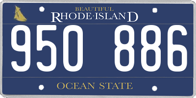 RI license plate 950886