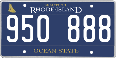 RI license plate 950888