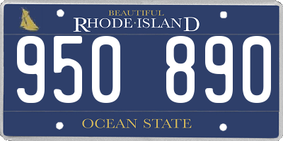 RI license plate 950890