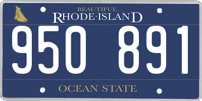 RI license plate 950891