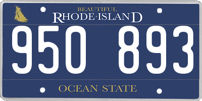 RI license plate 950893
