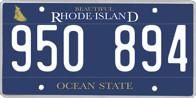 RI license plate 950894