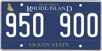 RI license plate 950900