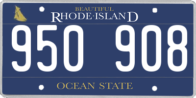 RI license plate 950908