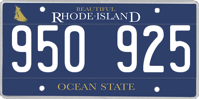 RI license plate 950925