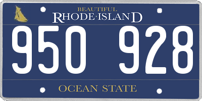 RI license plate 950928