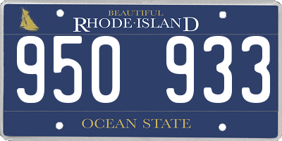 RI license plate 950933