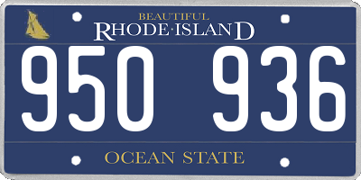 RI license plate 950936