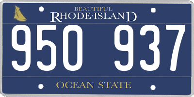 RI license plate 950937
