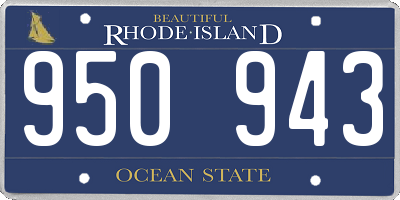 RI license plate 950943