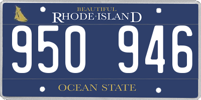 RI license plate 950946