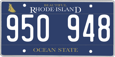 RI license plate 950948