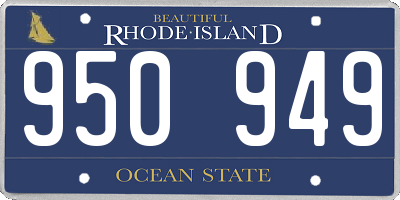 RI license plate 950949