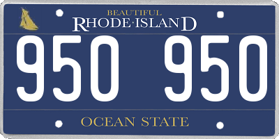 RI license plate 950950