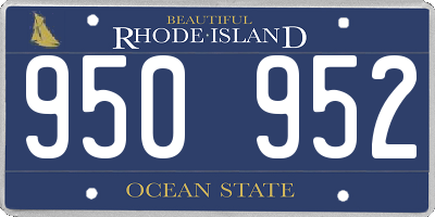 RI license plate 950952