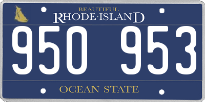 RI license plate 950953