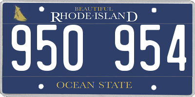 RI license plate 950954