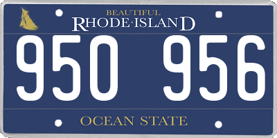 RI license plate 950956