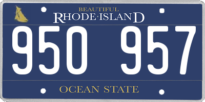 RI license plate 950957