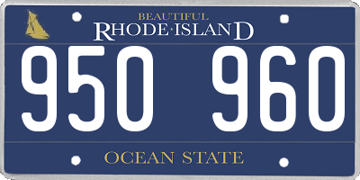 RI license plate 950960