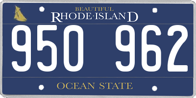 RI license plate 950962