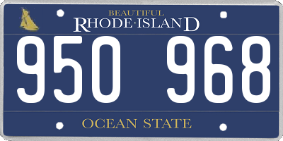 RI license plate 950968
