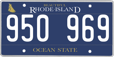 RI license plate 950969