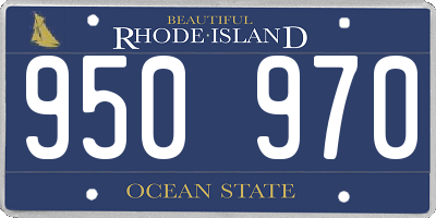 RI license plate 950970