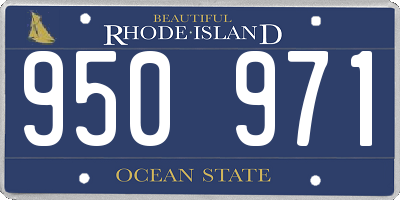 RI license plate 950971