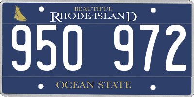 RI license plate 950972