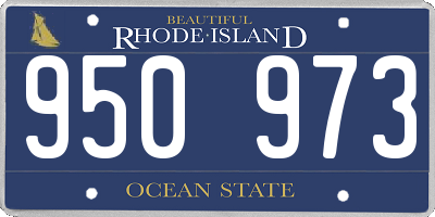 RI license plate 950973
