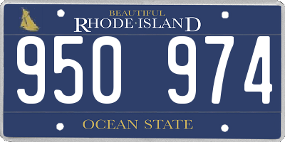 RI license plate 950974