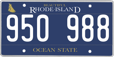 RI license plate 950988
