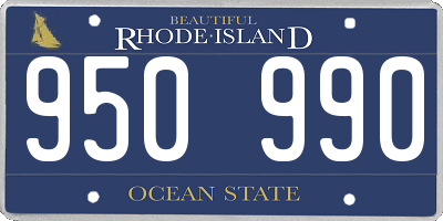 RI license plate 950990