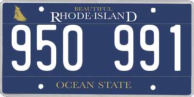 RI license plate 950991