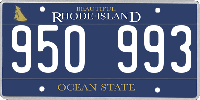 RI license plate 950993