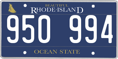 RI license plate 950994