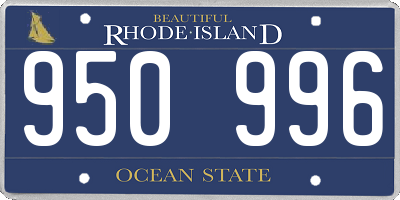 RI license plate 950996