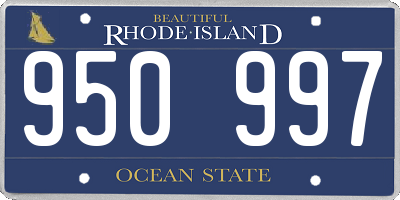 RI license plate 950997