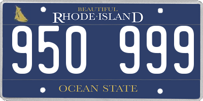 RI license plate 950999